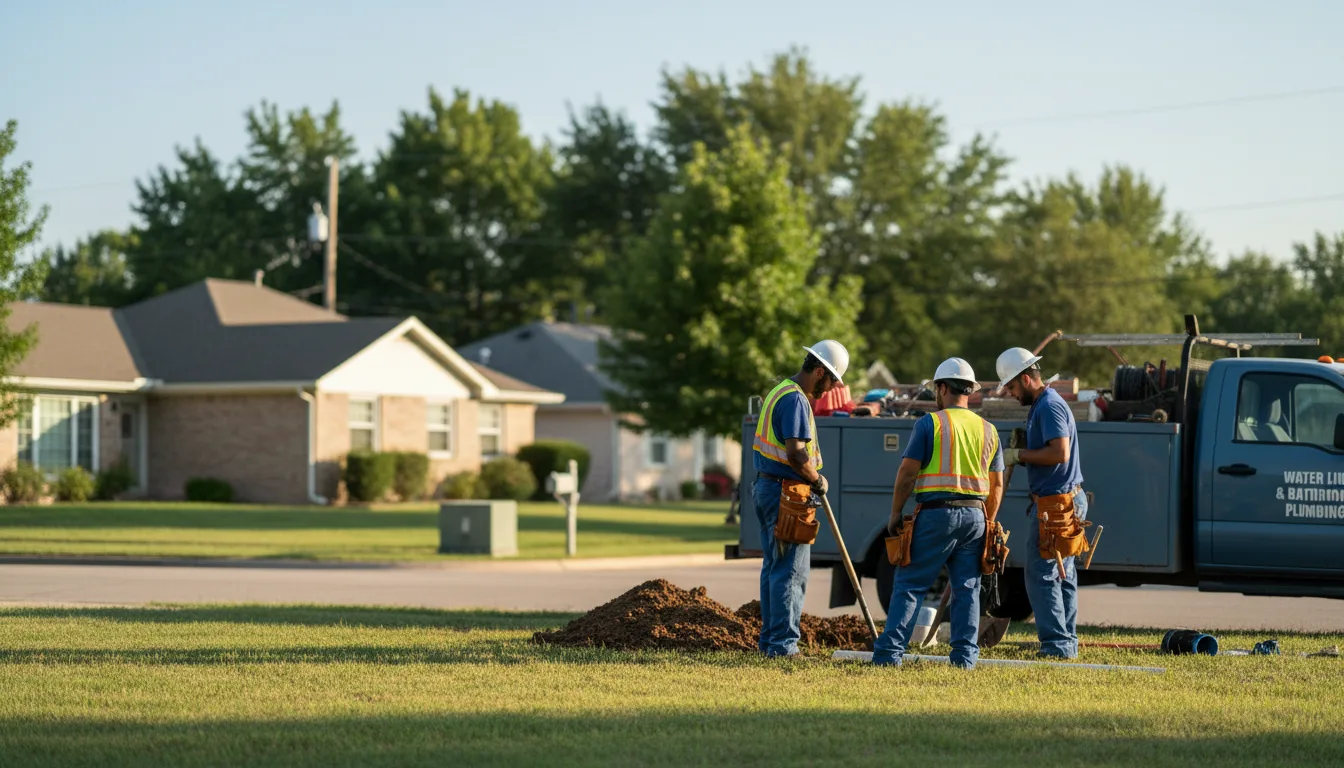Residential water line and bathroom plumbing service in Middlebury, CT